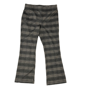 LOFT Plaid Flare Pants in Black and Gray